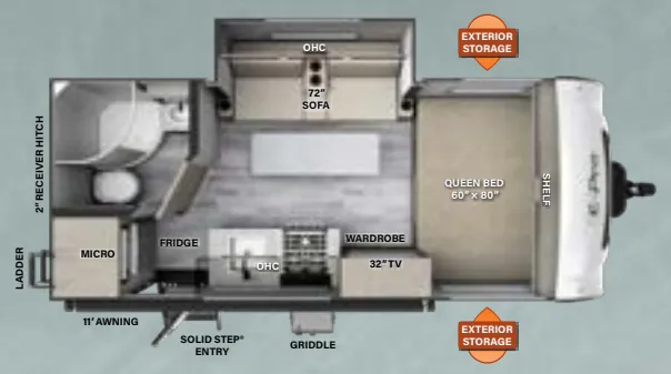 2023 Forest River Flagstaff E-Pro E19FBS - Floor plan