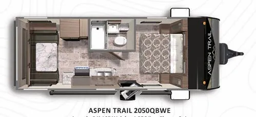 2022 Dutchmen Aspen Trail 2050QBWE - Floor plan