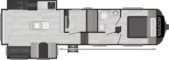 Keystone Sprinter 31MB floor plan