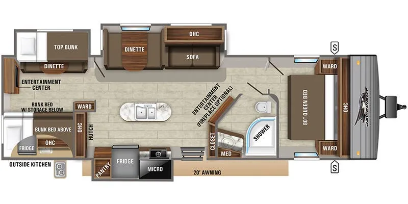 2021 Jayco Jay Flight 33RBTS floor plan