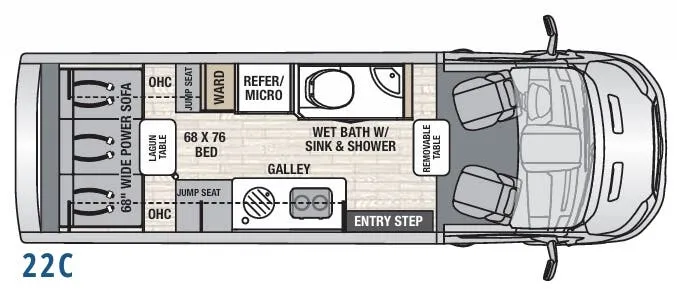 Coachmen Beyond 22C RWD floor plan