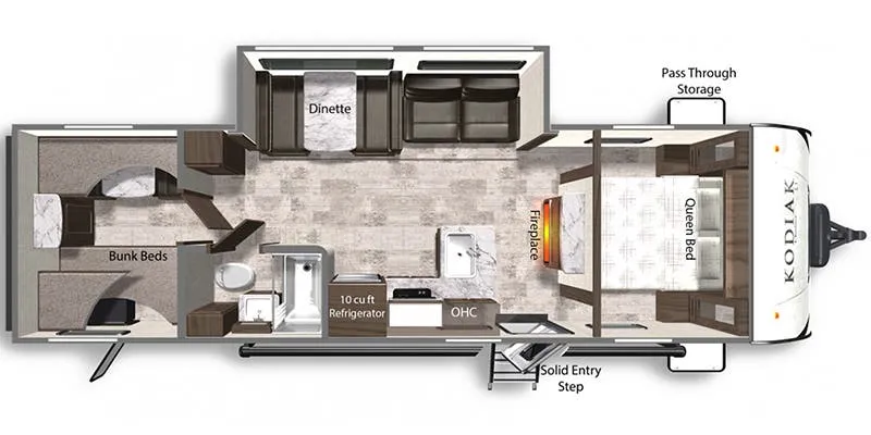 2022 Dutchmen Kodiak SE 28SBH floor plan