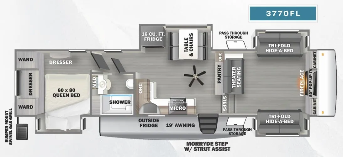 Forest River Sierra 3770FL floor plan