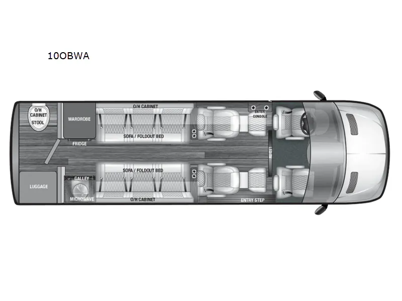 2026 OGV Luxury Coach V-Cruise 10OBWA - Floor plan