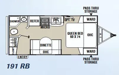 Coachmen Freedom Express Ultra Lite 191 RB floor plan