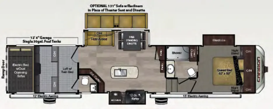 Keystone Carbon 417 floor plan