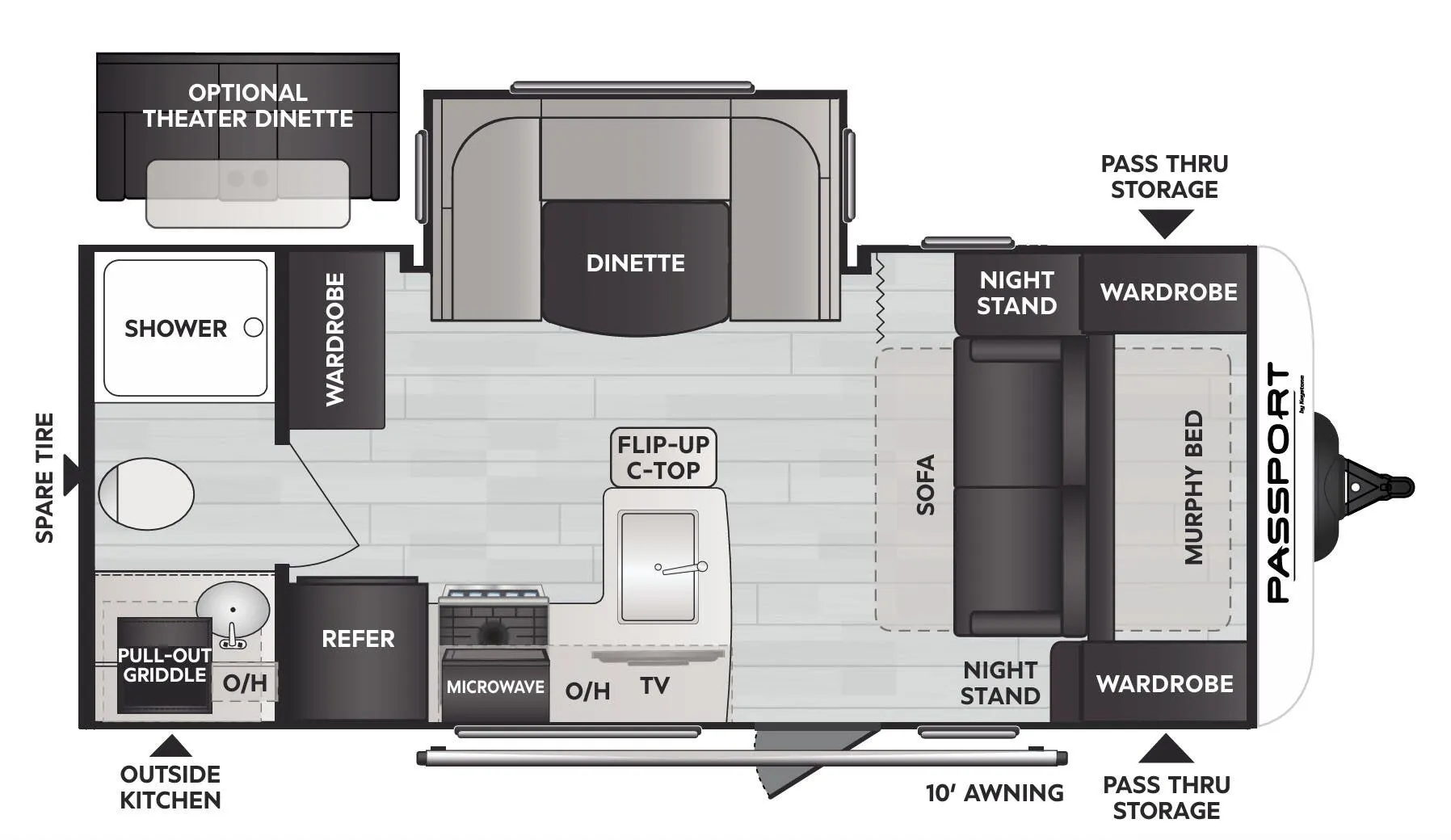 Keystone Passport SL Series 189RBWE floor plan