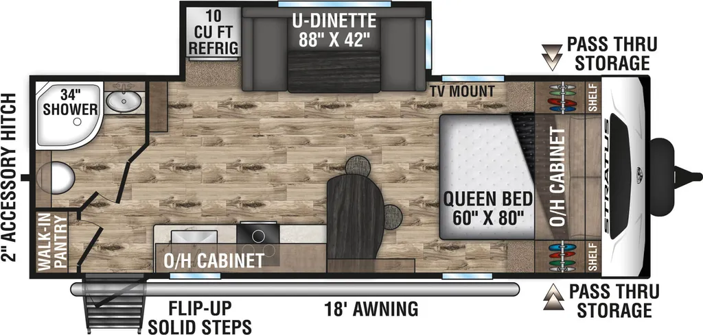 2021 Venture Rv Stratus 231VRB floor plan