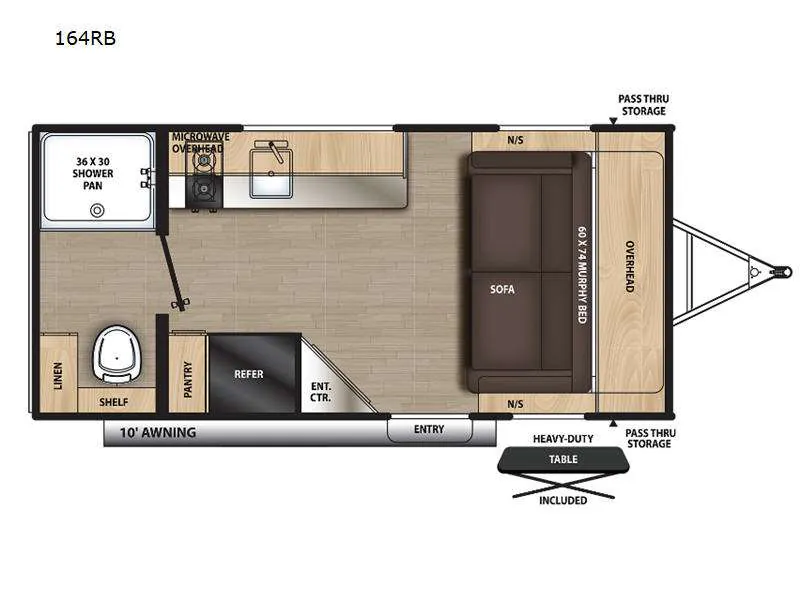 2023 Coachmen Catalina Summit Series 7 164RB - Floor plan