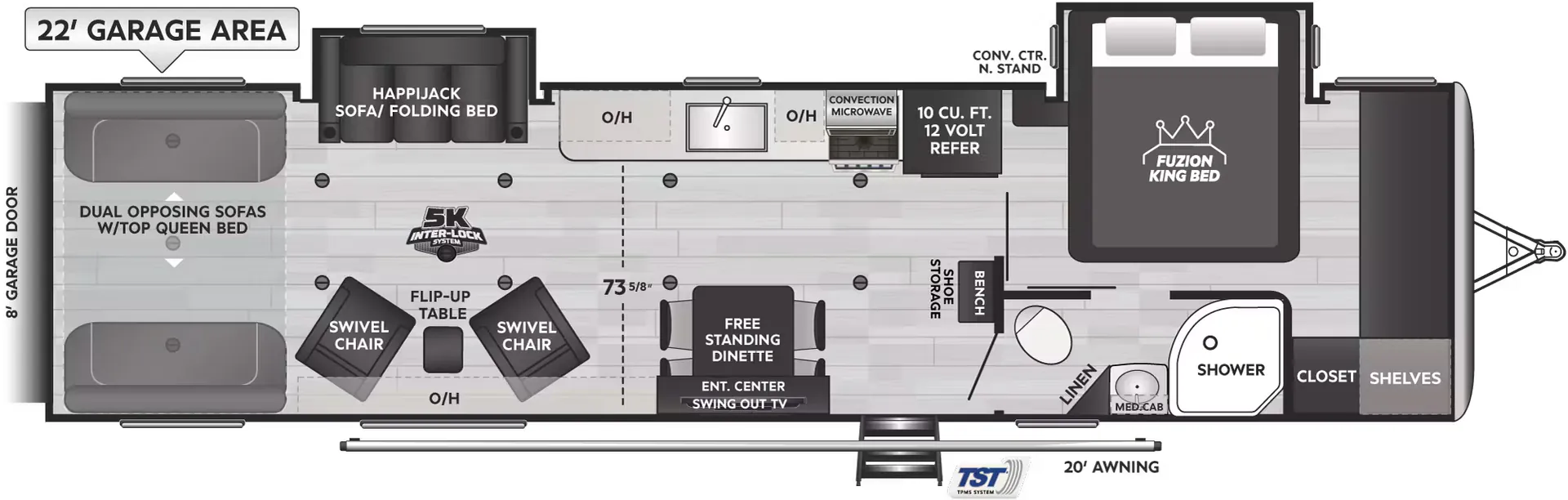 Keystone Fuzion Impact 33V floor plan
