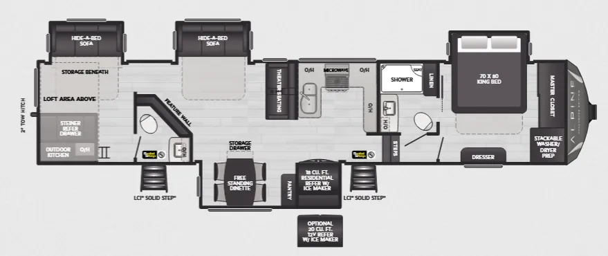 Keystone Avalanche 380LT floor plan