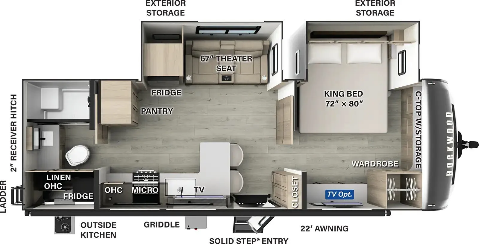 2025 Forest River Rockwood Signature 8265KBS - Floor plan