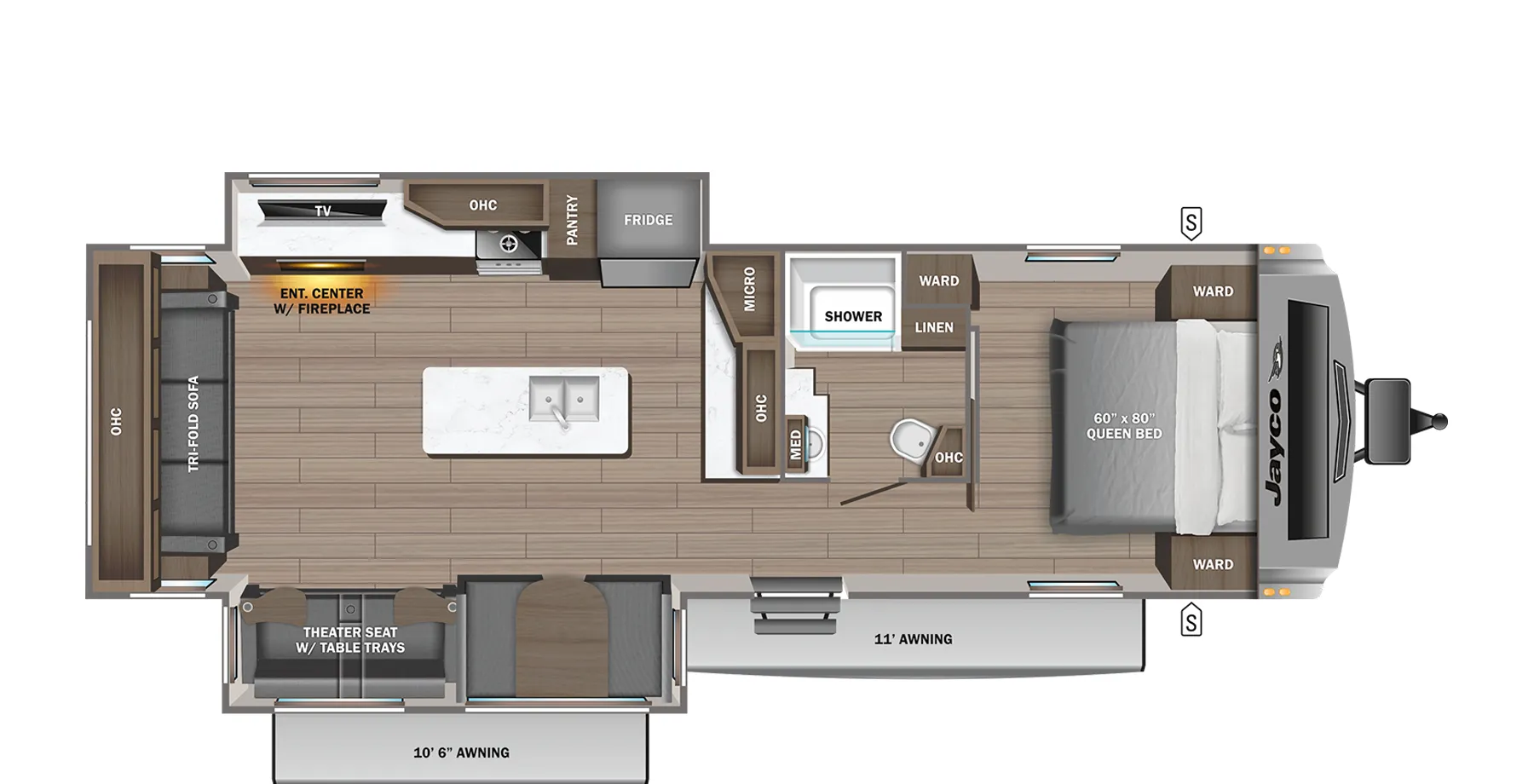 Jayco White Hawk 32RL floor plan