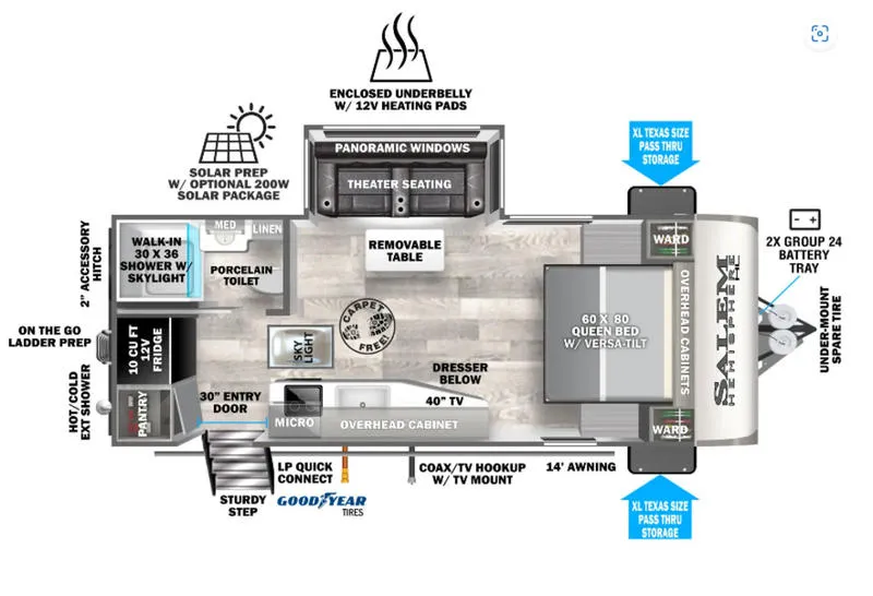 2024 SALEM HEMISPHERE 19RBHL 19RBHL floor plan