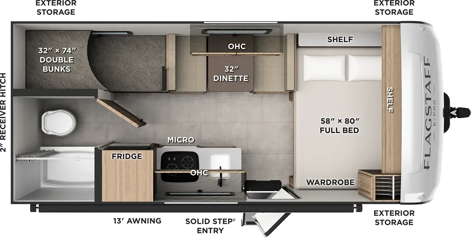 2027 Forest River Flagstaff E Pro 171BLE - Floor plan