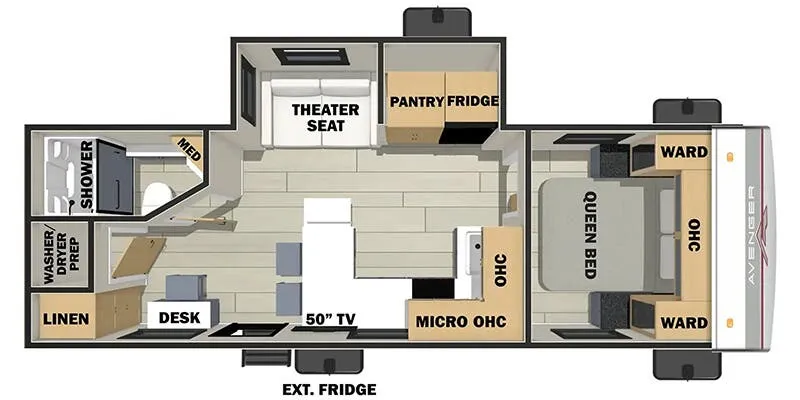 2026 Prime Time Avenger 25MKO floor plan