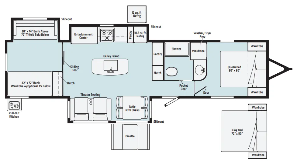Winnebago Voyage V3538BR floor plan