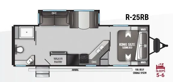 Cruiser RV Radiance 25RB floor plan