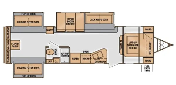 Cruiser RV Shadow Cruiser 314TSB floor plan