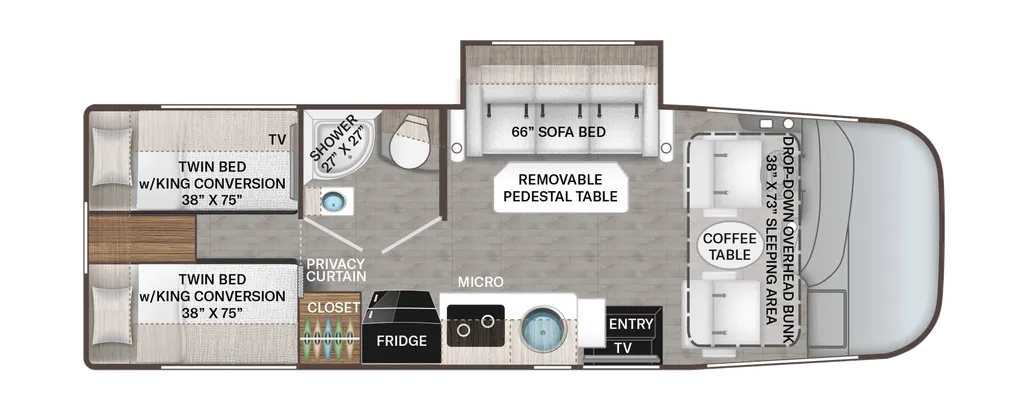 2024 Thor Motor Coach Axis 24.1 floor plan