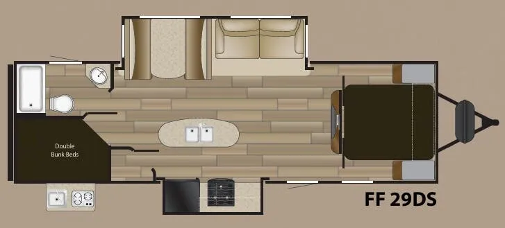 Cruiser RV Fun Finder Xtreme Lite 29DS floor plan