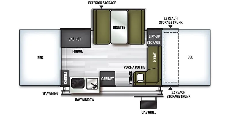 2021 Forest River Rockwood Freedom Series 2514F floor plan