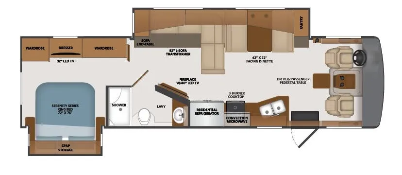 Fleetwood Bounder 33C floor plan