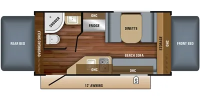 2018 Jayco Jay 16XRB - Floor plan