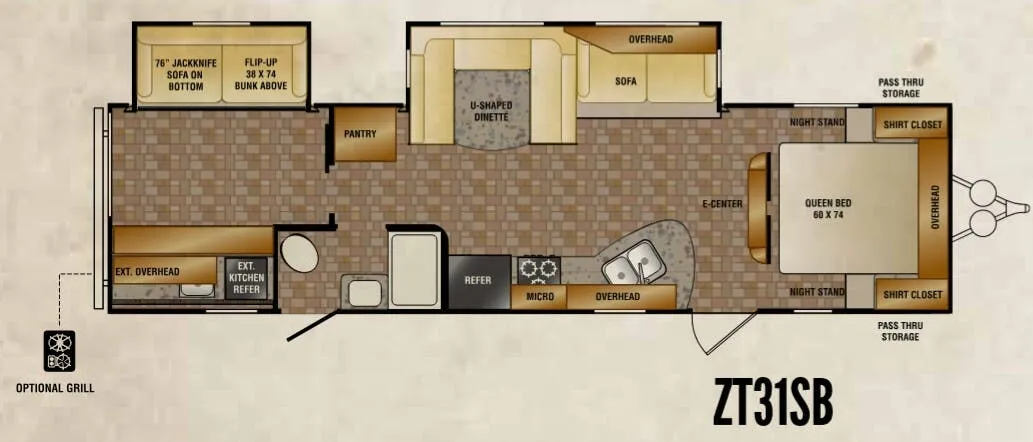 CrossRoads Zinger ZT31SB floor plan