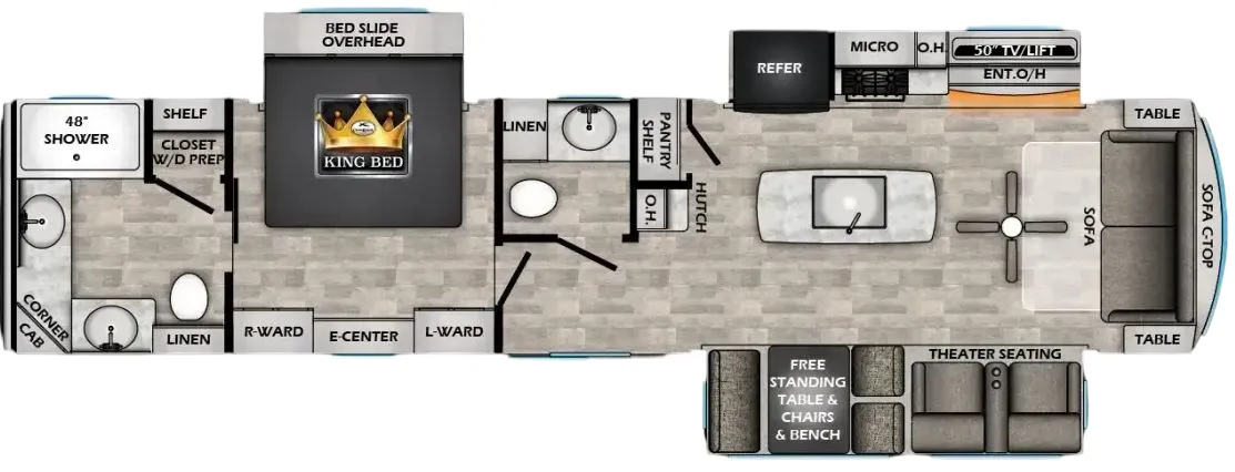 CrossRoads Hampton 372FDB floor plan