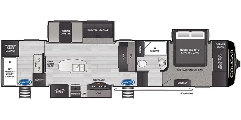 2021 Keystone Cougar 357UMR - Floor plan