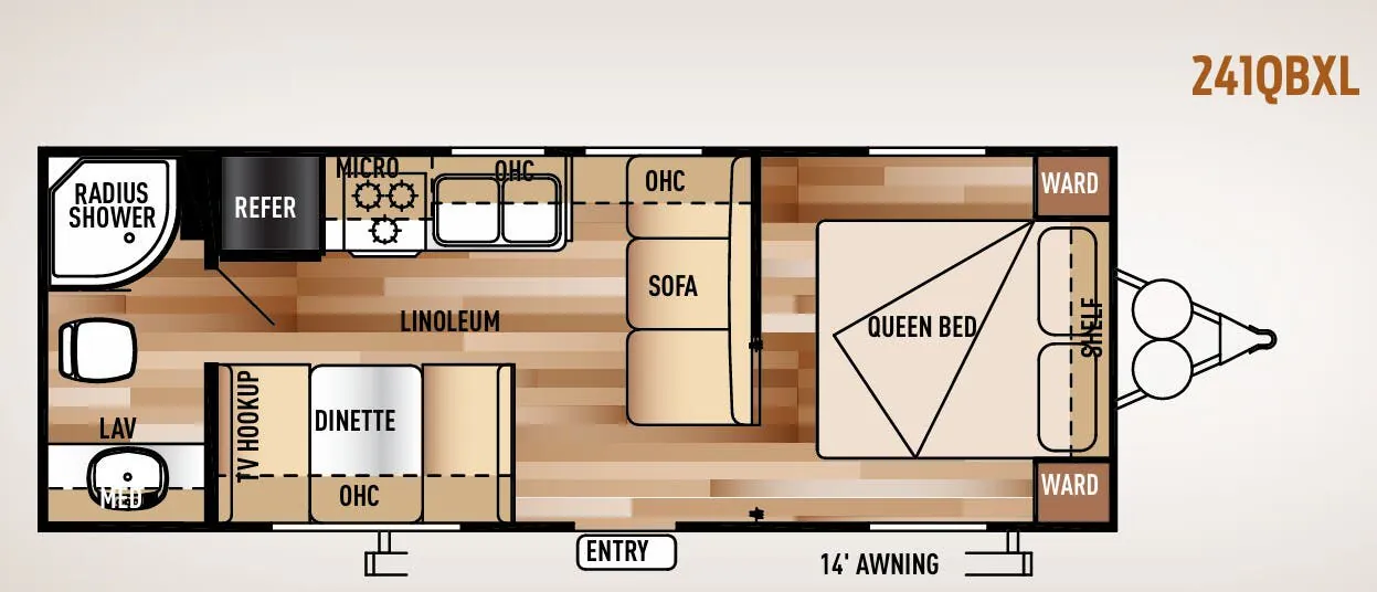 Forest River Wildwood X-Lite 241QBXL floor plan