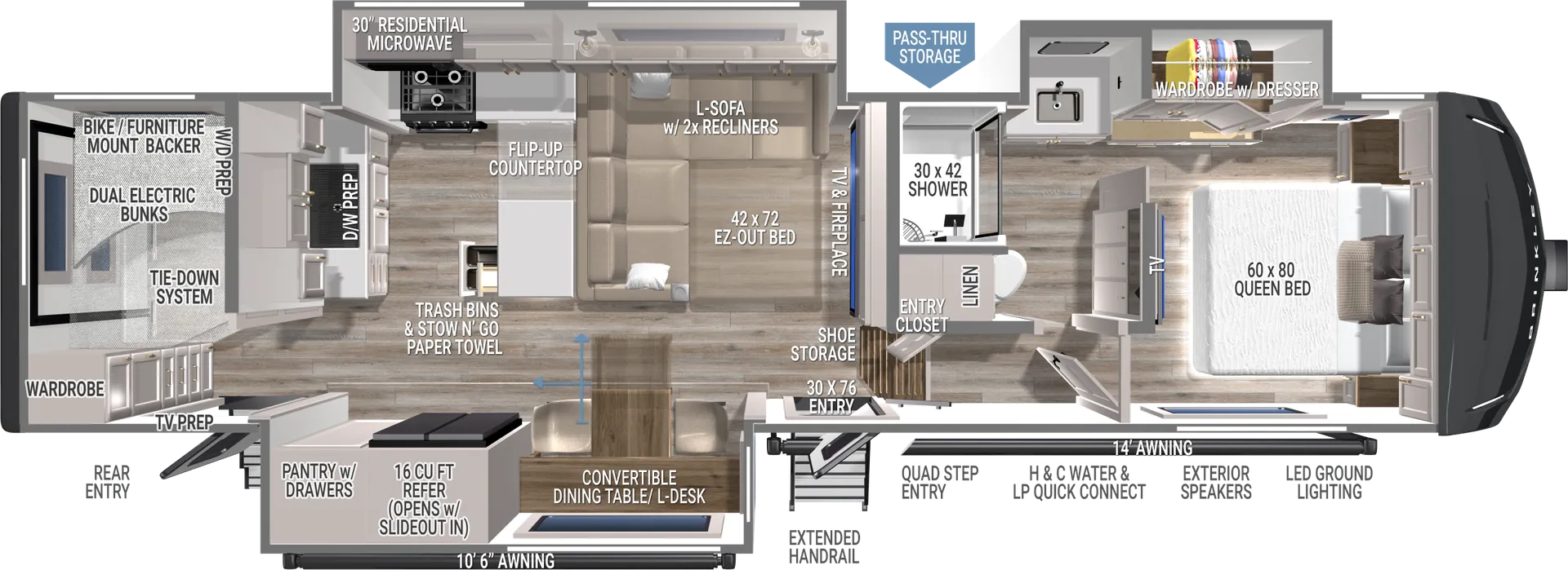 2027 Brinkley Rv Model Z 3210 - Floor plan