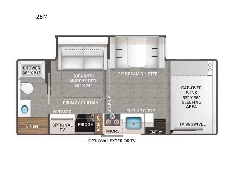 2023 Thor Motor Coach Chateau 25M - Floor plan
