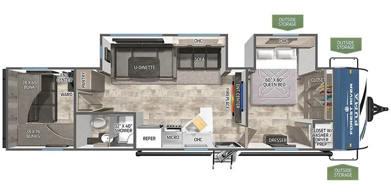 2025 Palomino Puma 29BHSQ - Floor plan