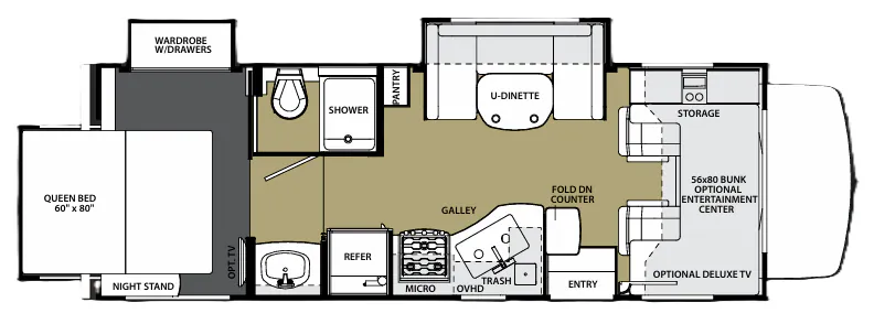 Forest River Sunseeker 2500TS floor plan
