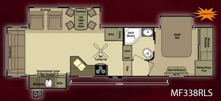 Highland Ridge Mesa Ridge MF338RLS floor plan