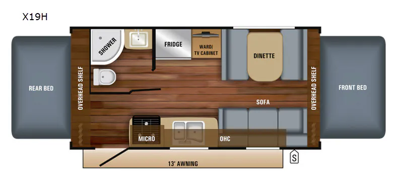 2018 Jayco Jay Feather X19H — Floor plan