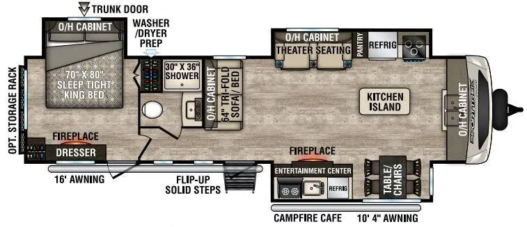 Venture RV SportTrek Touring Edition STT333VFK floor plan