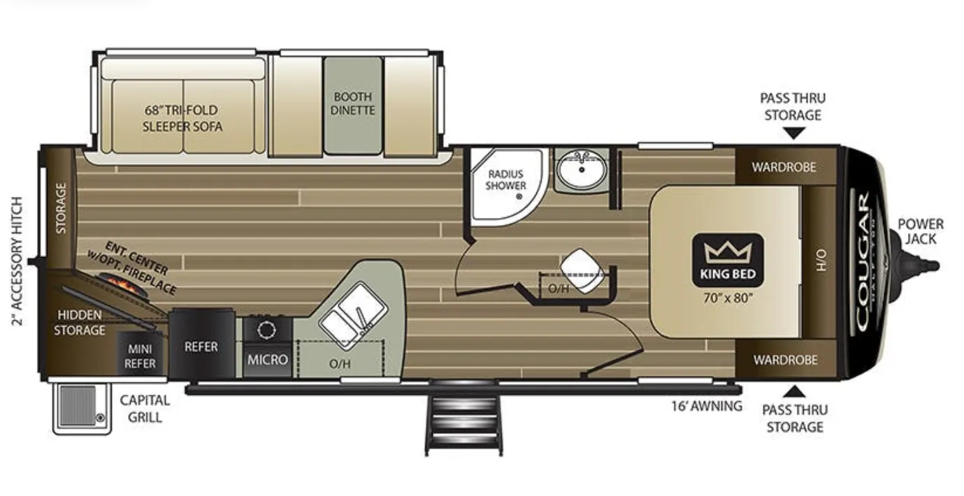 Keystone Cougar Half-Ton 27RESWE floor plan