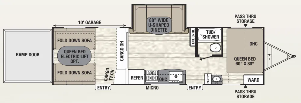 Coachmen Freedom Express Blast 301 BLDS floor plan