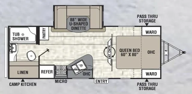 Coachmen Freedom Express Ultra Lite 231 RBDS floor plan