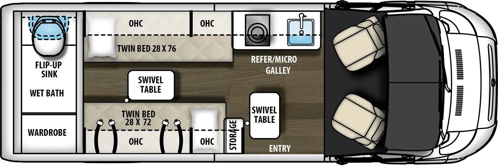Coachmen Nova 20RB floor plan