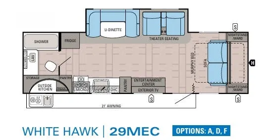 Jayco White Hawk 29MEC floor plan