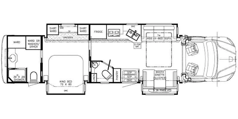 Newmar Super Star 4059 floor plan