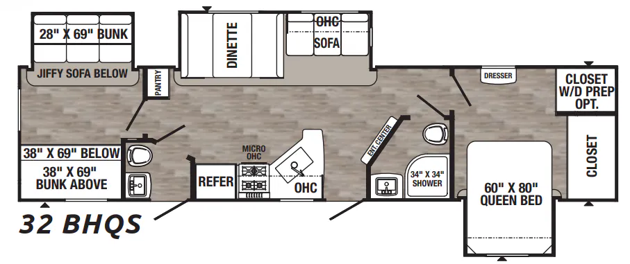 Palomino Puma 32BHQS floor plan
