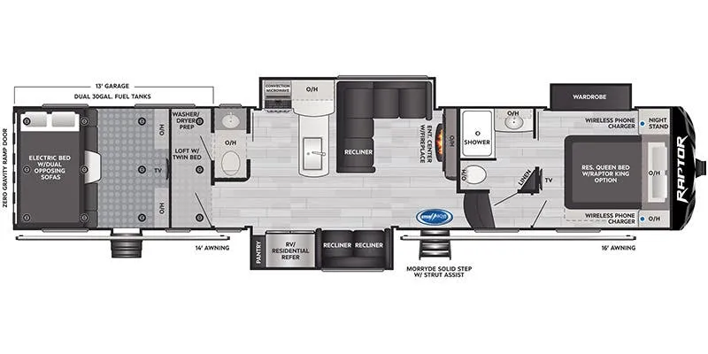 Keystone Raptor 413 floor plan