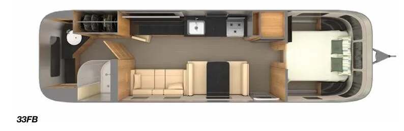2019 Airstream Classic 33FB floor plan