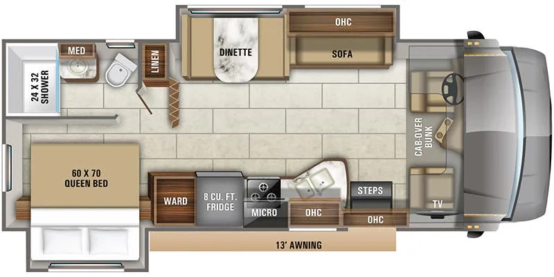 2017 Jayco Redhawk 26XD - Floor plan