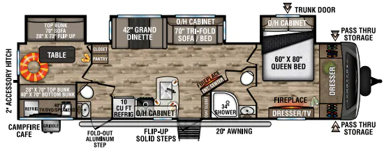 Venture RV SportTrek Touring Edition STT343VBH floor plan